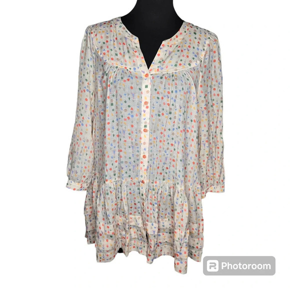 Anthropologie Maeve Paccia Button-down Tunic - Picture 1 of 8